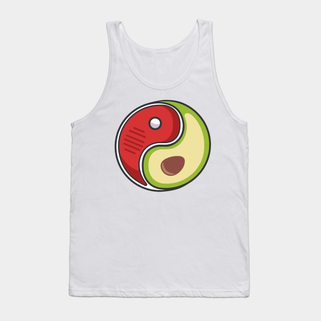 MEAT AND AVOCADO  YIN YANG Tank Top by madeinchorley